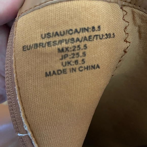 Women’s Brown Block Heel Ankle Boots – Square Toe Leather Booties - Picture 13 of 16